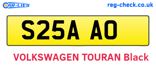 S25AAO are the vehicle registration plates.