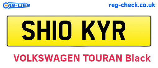 SH10KYR are the vehicle registration plates.