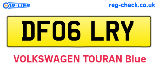 DF06LRY are the vehicle registration plates.