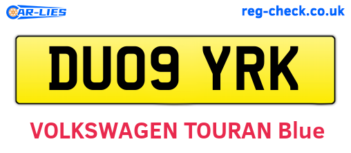 DU09YRK are the vehicle registration plates.