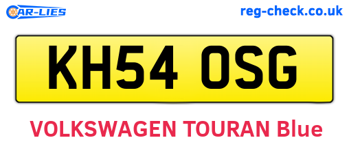 KH54OSG are the vehicle registration plates.