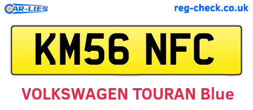 KM56NFC are the vehicle registration plates.