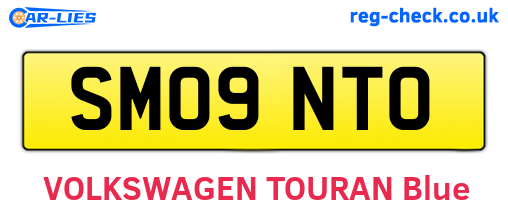 SM09NTO are the vehicle registration plates.