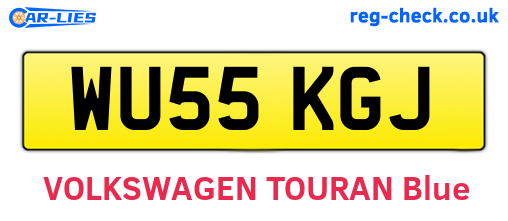 WU55KGJ are the vehicle registration plates.