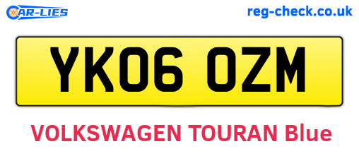 YK06OZM are the vehicle registration plates.