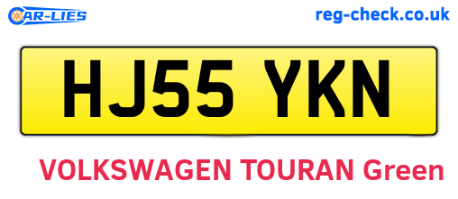 HJ55YKN are the vehicle registration plates.