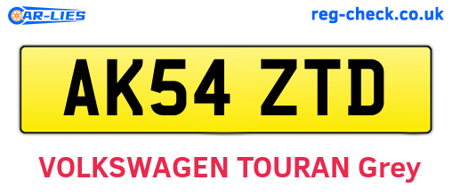 AK54ZTD are the vehicle registration plates.