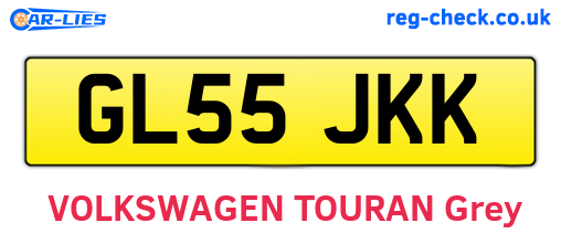 GL55JKK are the vehicle registration plates.