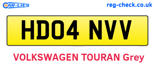 HD04NVV are the vehicle registration plates.