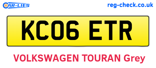 KC06ETR are the vehicle registration plates.