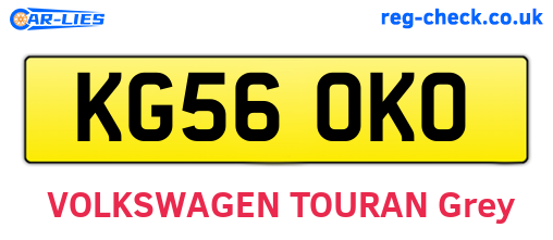 KG56OKO are the vehicle registration plates.