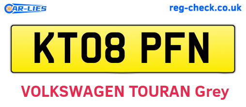 KT08PFN are the vehicle registration plates.