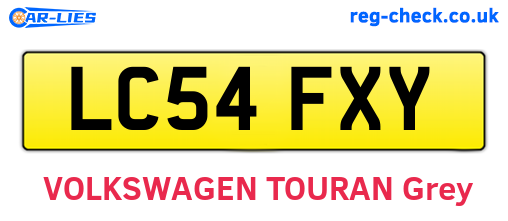 LC54FXY are the vehicle registration plates.