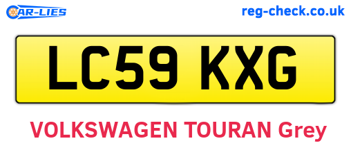 LC59KXG are the vehicle registration plates.