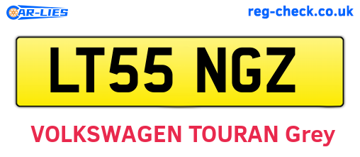 LT55NGZ are the vehicle registration plates.
