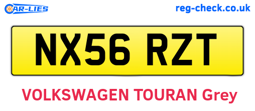 NX56RZT are the vehicle registration plates.