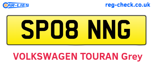 SP08NNG are the vehicle registration plates.
