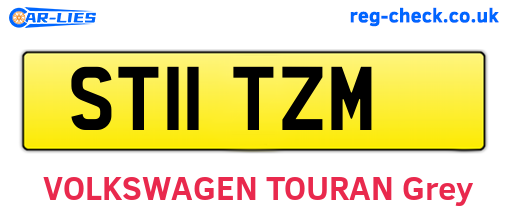 ST11TZM are the vehicle registration plates.