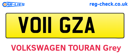 VO11GZA are the vehicle registration plates.