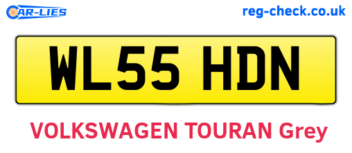 WL55HDN are the vehicle registration plates.