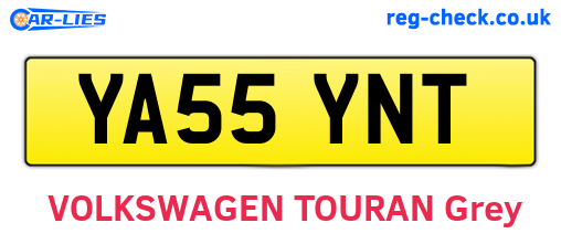 YA55YNT are the vehicle registration plates.