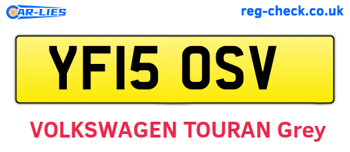 YF15OSV are the vehicle registration plates.