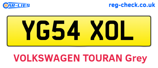 YG54XOL are the vehicle registration plates.