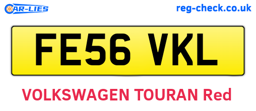 FE56VKL are the vehicle registration plates.