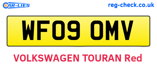 WF09OMV are the vehicle registration plates.