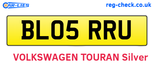 BL05RRU are the vehicle registration plates.