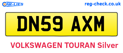 DN59AXM are the vehicle registration plates.