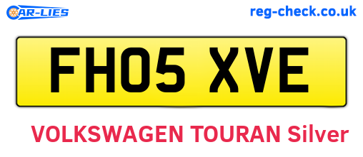FH05XVE are the vehicle registration plates.