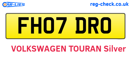 FH07DRO are the vehicle registration plates.