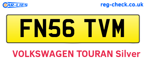 FN56TVM are the vehicle registration plates.