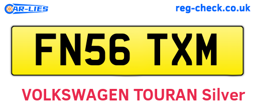FN56TXM are the vehicle registration plates.