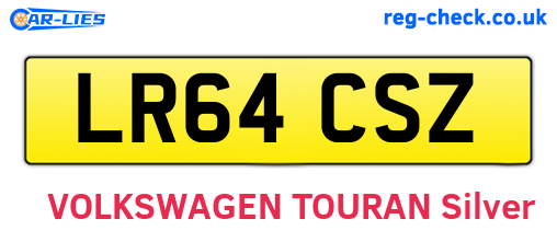 LR64CSZ are the vehicle registration plates.