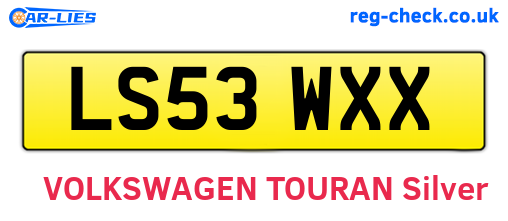 LS53WXX are the vehicle registration plates.