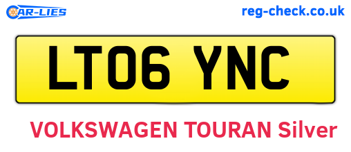 LT06YNC are the vehicle registration plates.