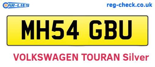 MH54GBU are the vehicle registration plates.