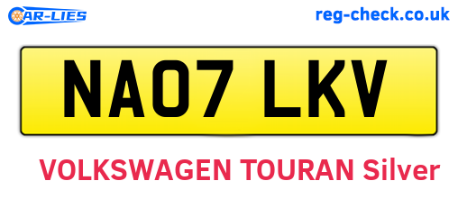 NA07LKV are the vehicle registration plates.