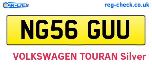 NG56GUU are the vehicle registration plates.