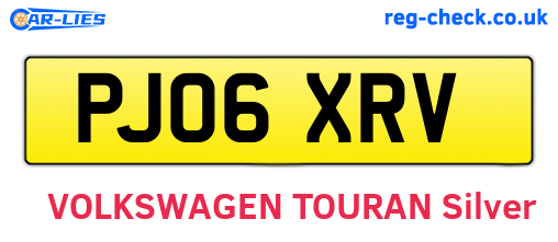PJ06XRV are the vehicle registration plates.