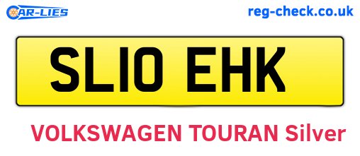SL10EHK are the vehicle registration plates.