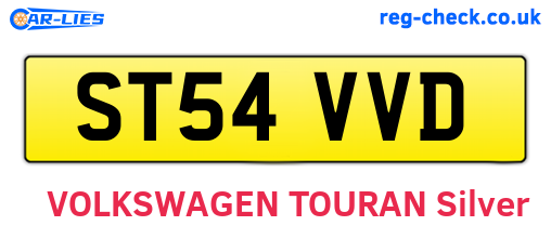 ST54VVD are the vehicle registration plates.