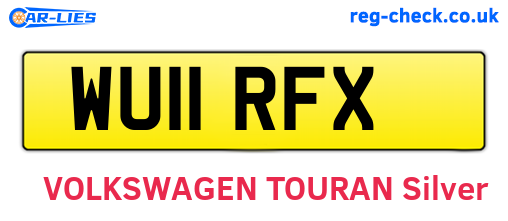 WU11RFX are the vehicle registration plates.