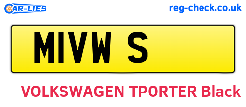 M1VWS are the vehicle registration plates.