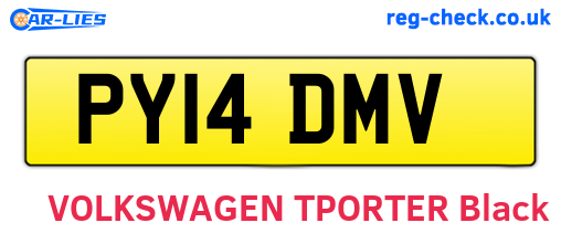 PY14DMV are the vehicle registration plates.