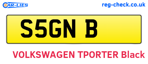 S5GNB are the vehicle registration plates.