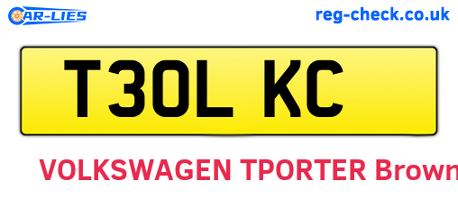 T30LKC are the vehicle registration plates.