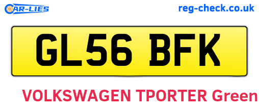 GL56BFK are the vehicle registration plates.